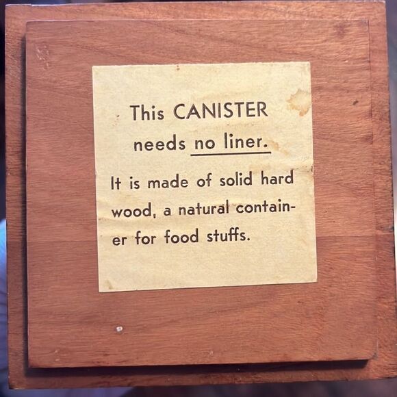 Vintage Hard Wood Set of (3) Kitchen Canisters - Picture 10 of 16